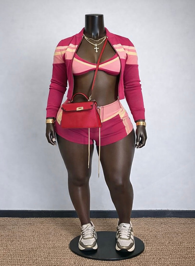 Pink 3 piece “Becky” set