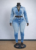 2 piece Denim “diva” set