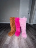 Mongolian Fur Knee High Boots