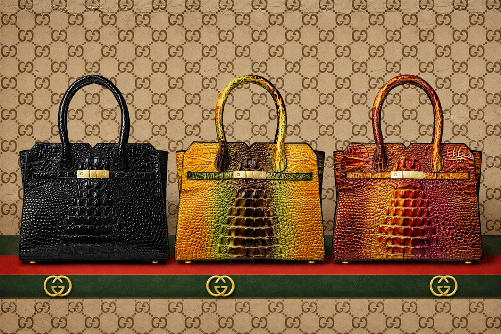 GuccixDesigner Ombre Tie Dyed Crocodile Skins